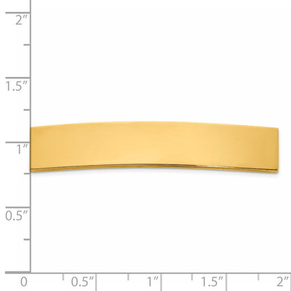 14K Gelbgold 47x8.5x1.25 Mm Id Platte