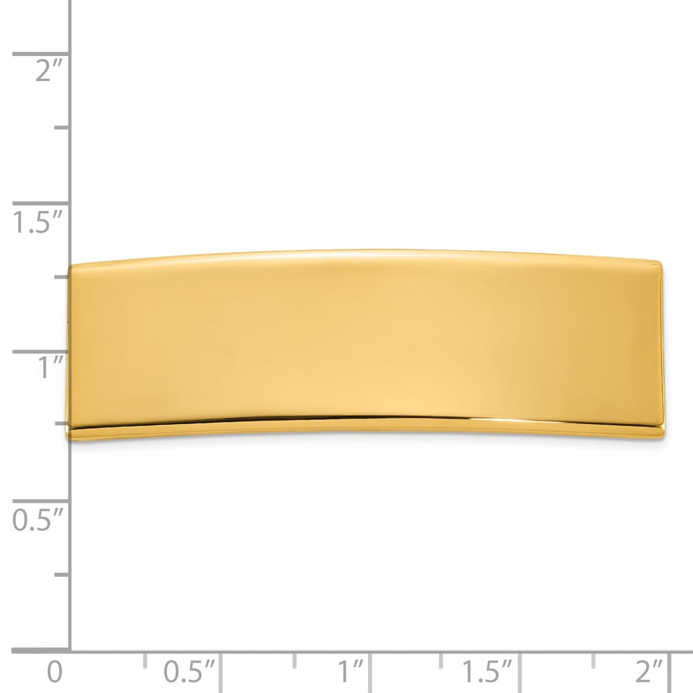 14K Gelbgold 48x14x2 Mm Id Platte