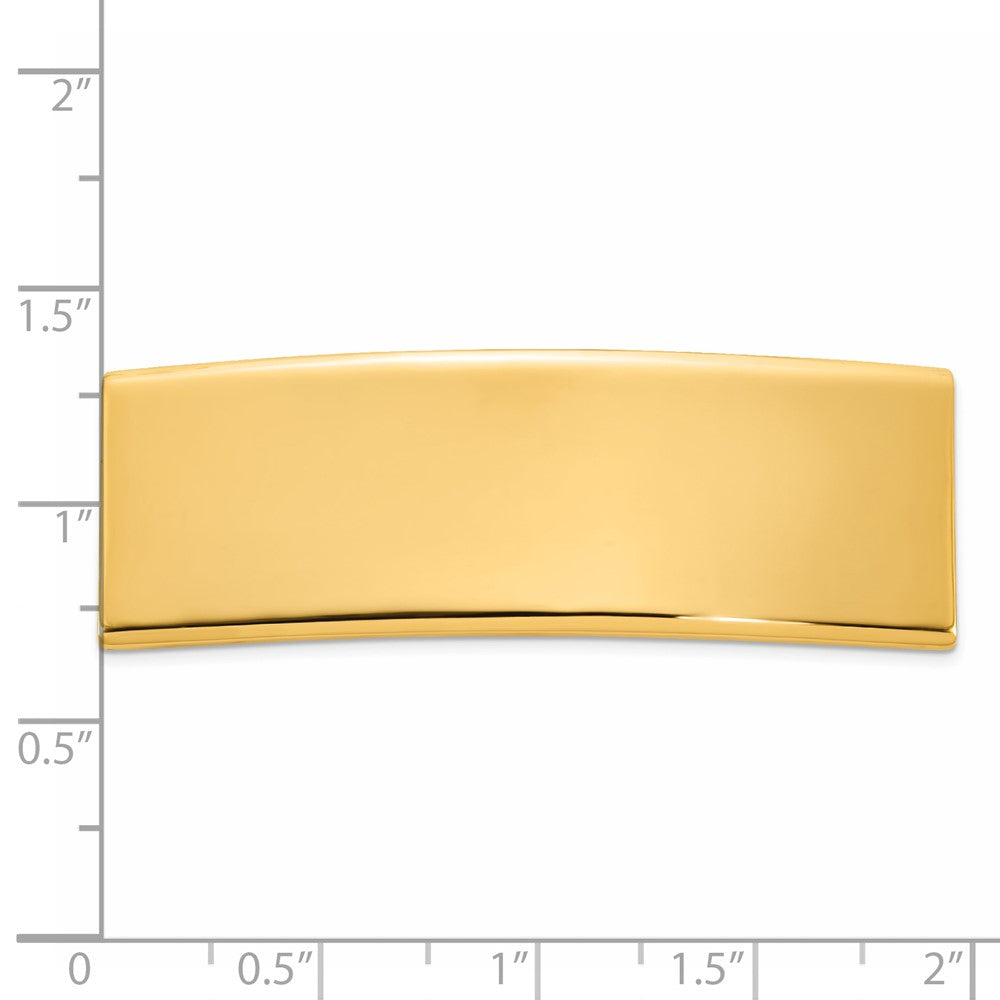 14K Gelbgold 48x15.5x2 Mm Id Platte