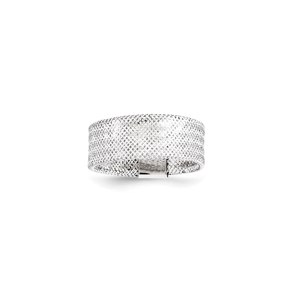 14K Weißgold Flex-Ring, mittelgroß