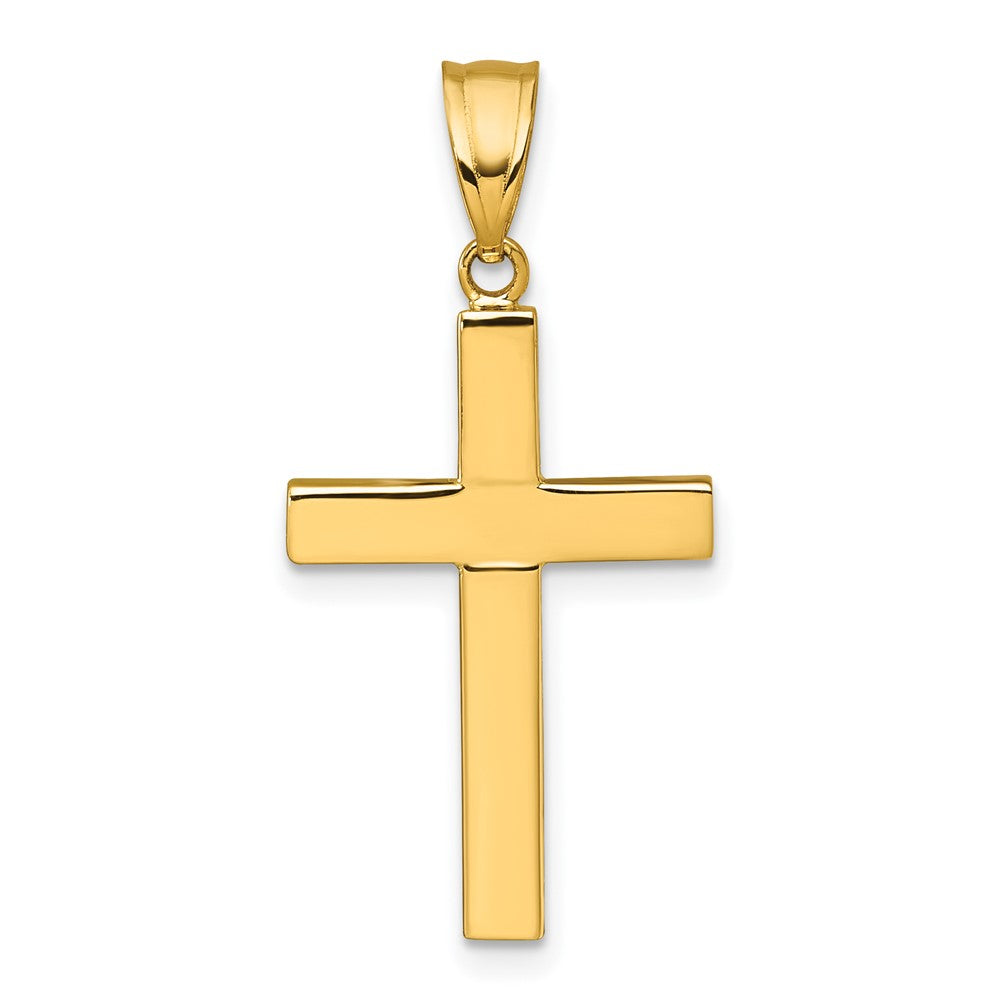 14K Gelbgold Poliert Hohl Kreuz Anhänger