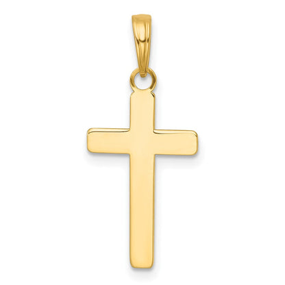 14K Gelbgold Poliert Groß Kreuz Charm