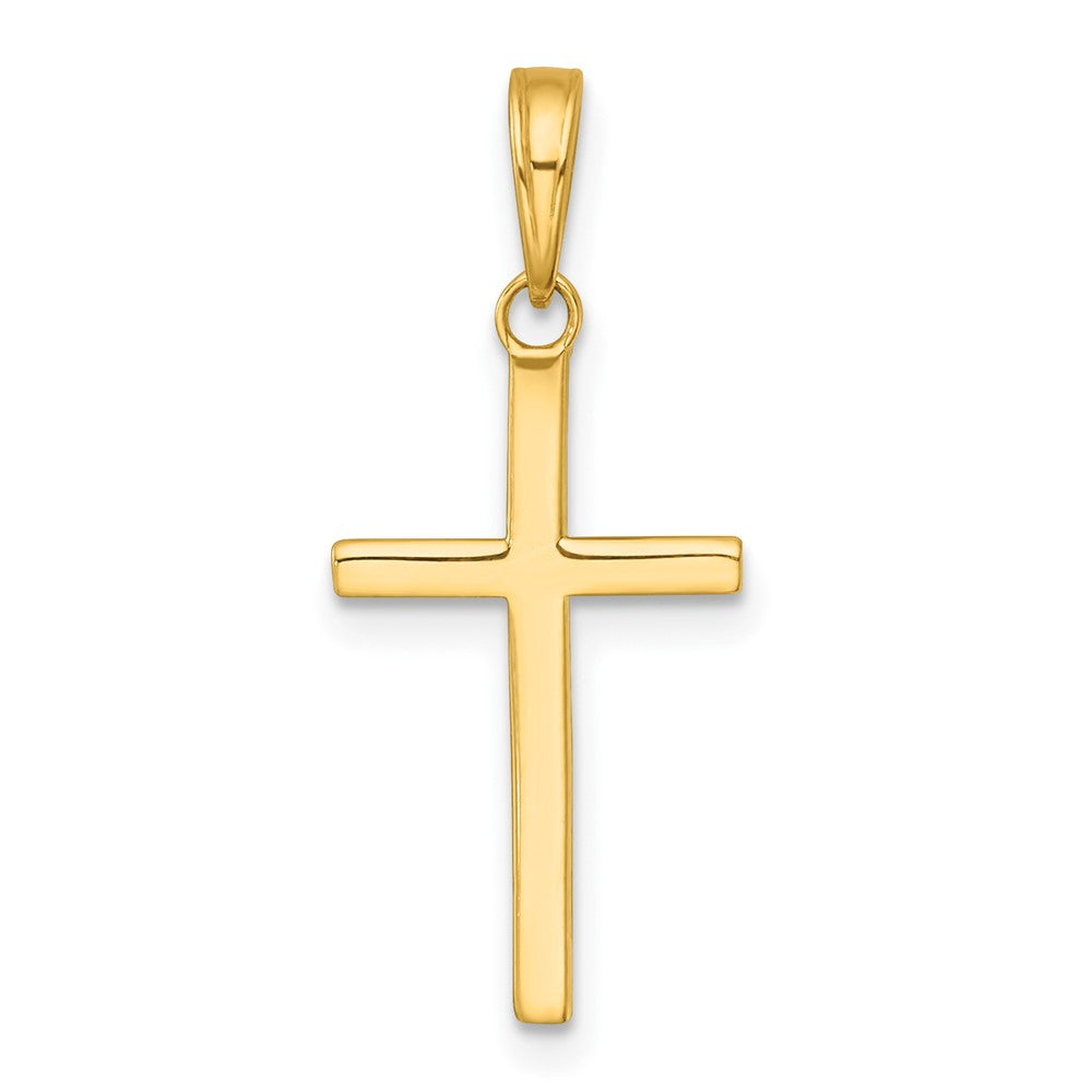 14K Gelbgold Poliert Kreuz Anhänger