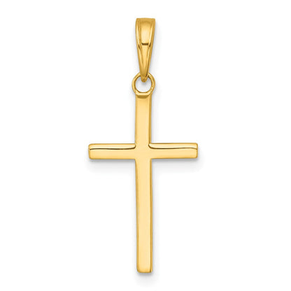 14K Gelbgold Poliert Kreuz Anhänger