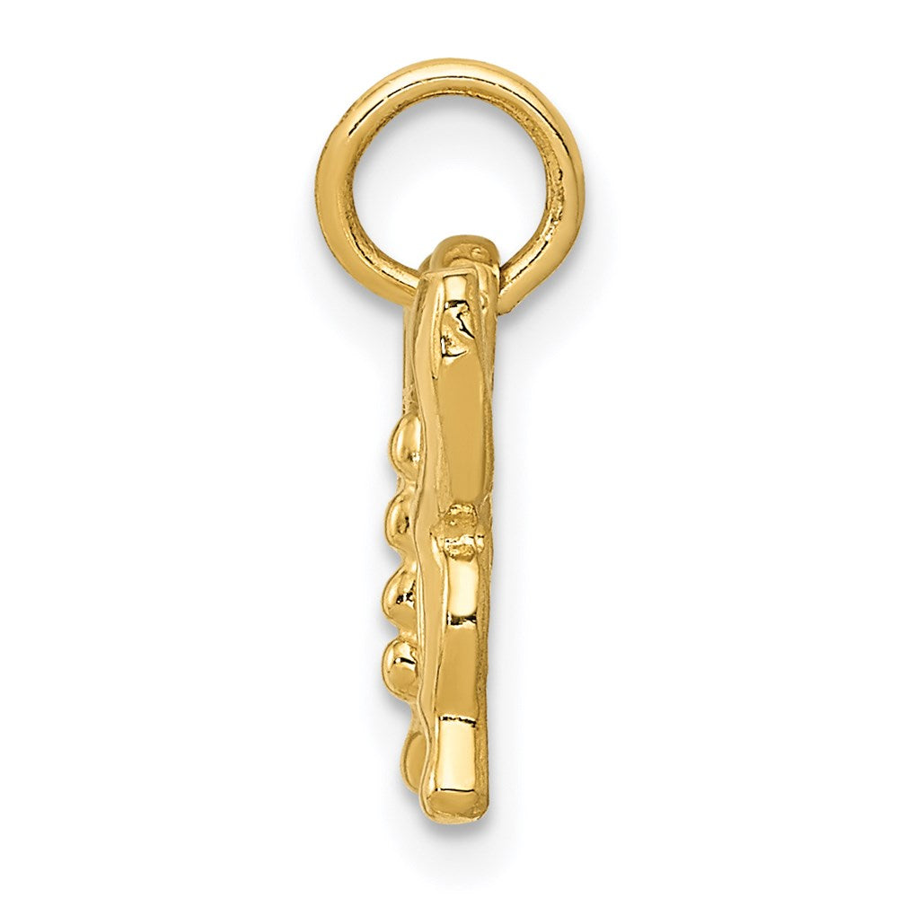 14K Gelbgold Massiv Poliert Schmetterling Charm