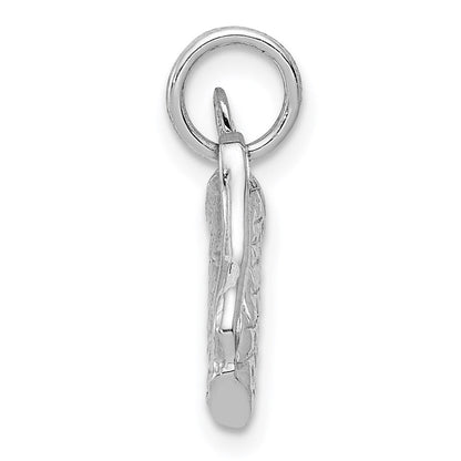 14K Weißgold Massiv Poliert 3-d Golf Bag/clubs Charm