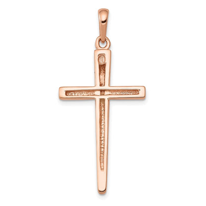 14K Roségold Kreuzanhänger