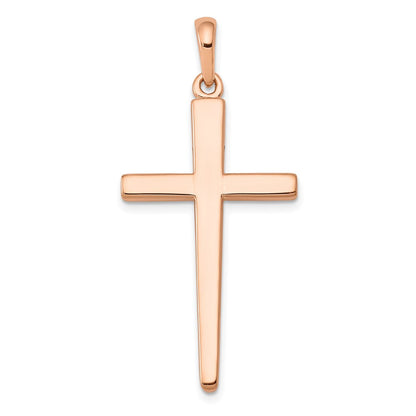 14K Roségold Kreuzanhänger