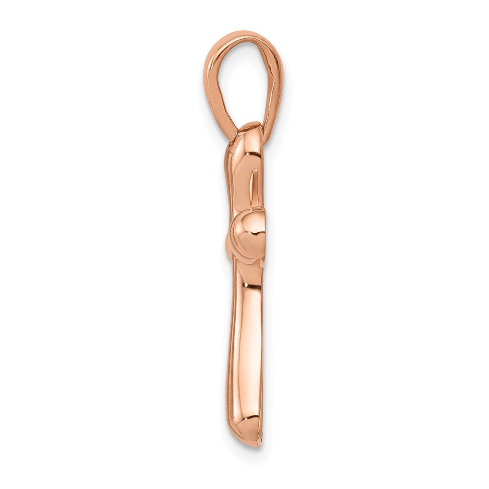 14K Roségold Kreuz-Anhänger in Freiform