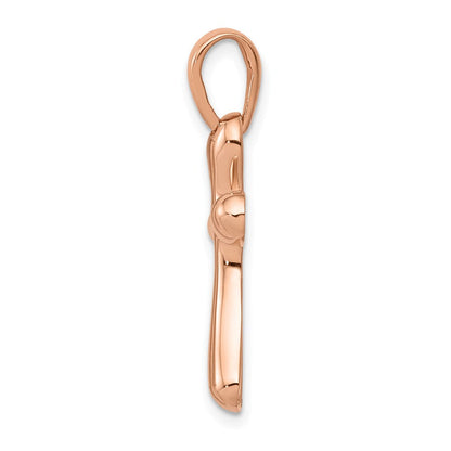 14K Roségold Kreuz-Anhänger in Freiform