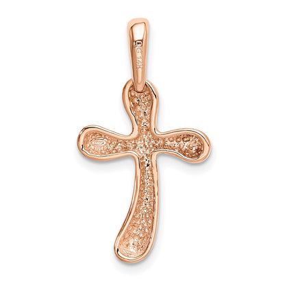 14K Roségold Kreuz-Anhänger in Freiform