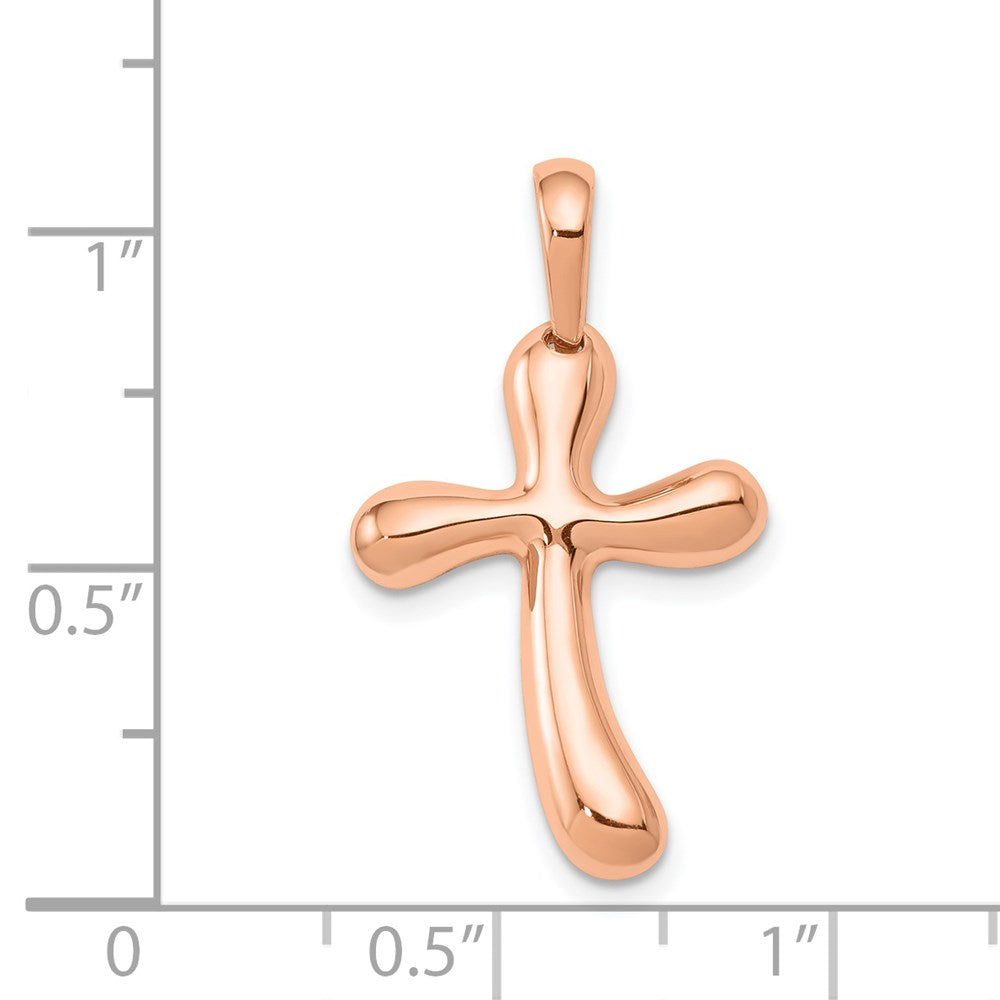 14K Roségold Kreuz-Anhänger in Freiform