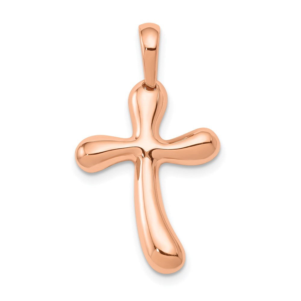 14K Roségold Kreuz-Anhänger in Freiform
