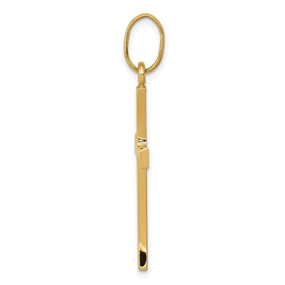 14K Gelbgold Polierter Kreuzanhänger