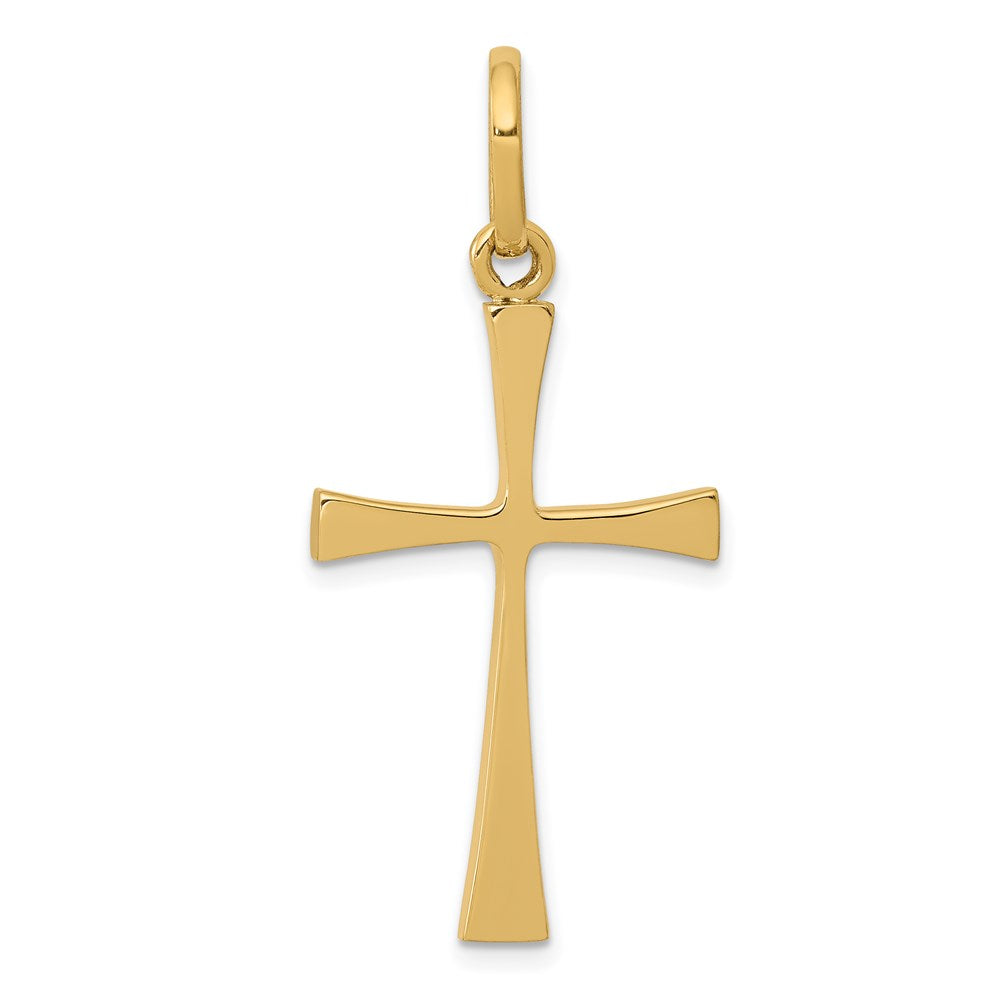 14K Gelbgold Polierter Kreuzanhänger
