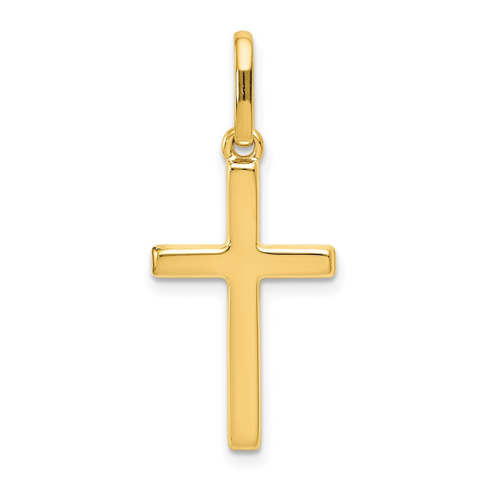 14K Gelbgold Hohl Kreuz Anhänger