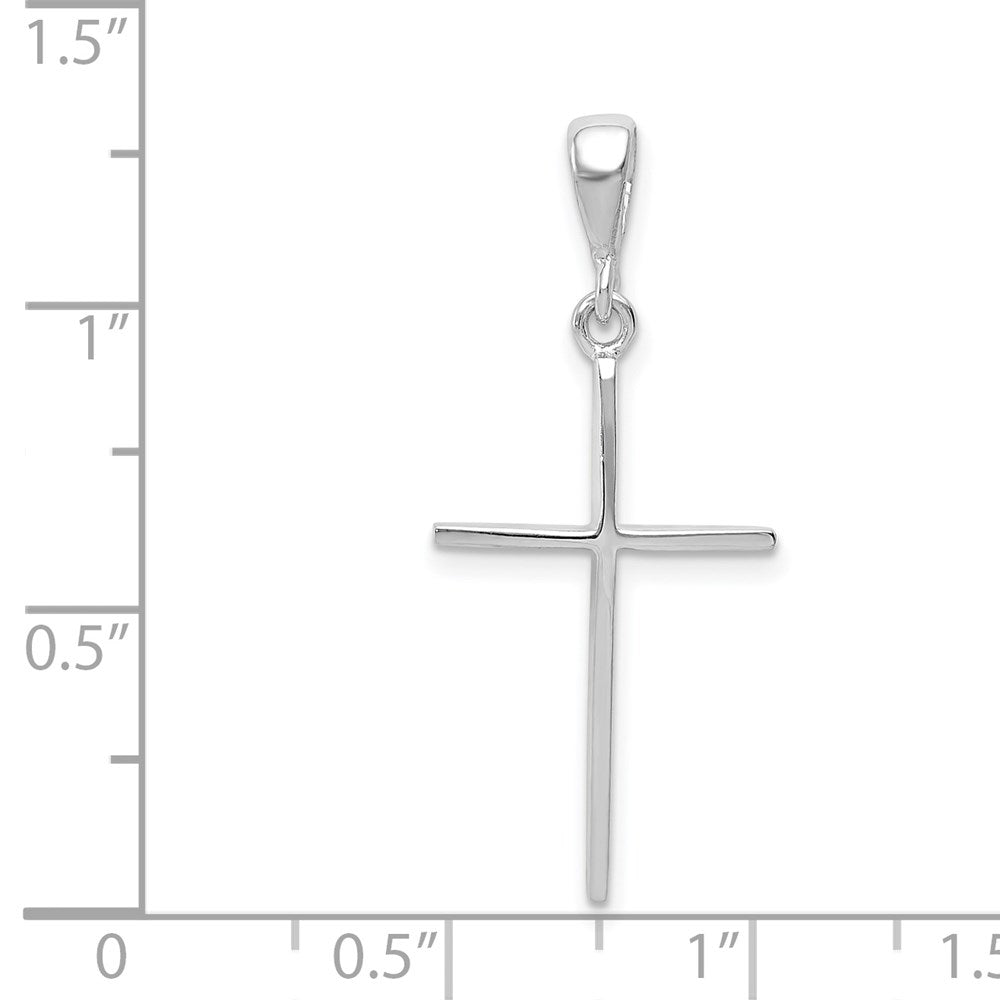 14K Weißgold Kreuz Anhänger