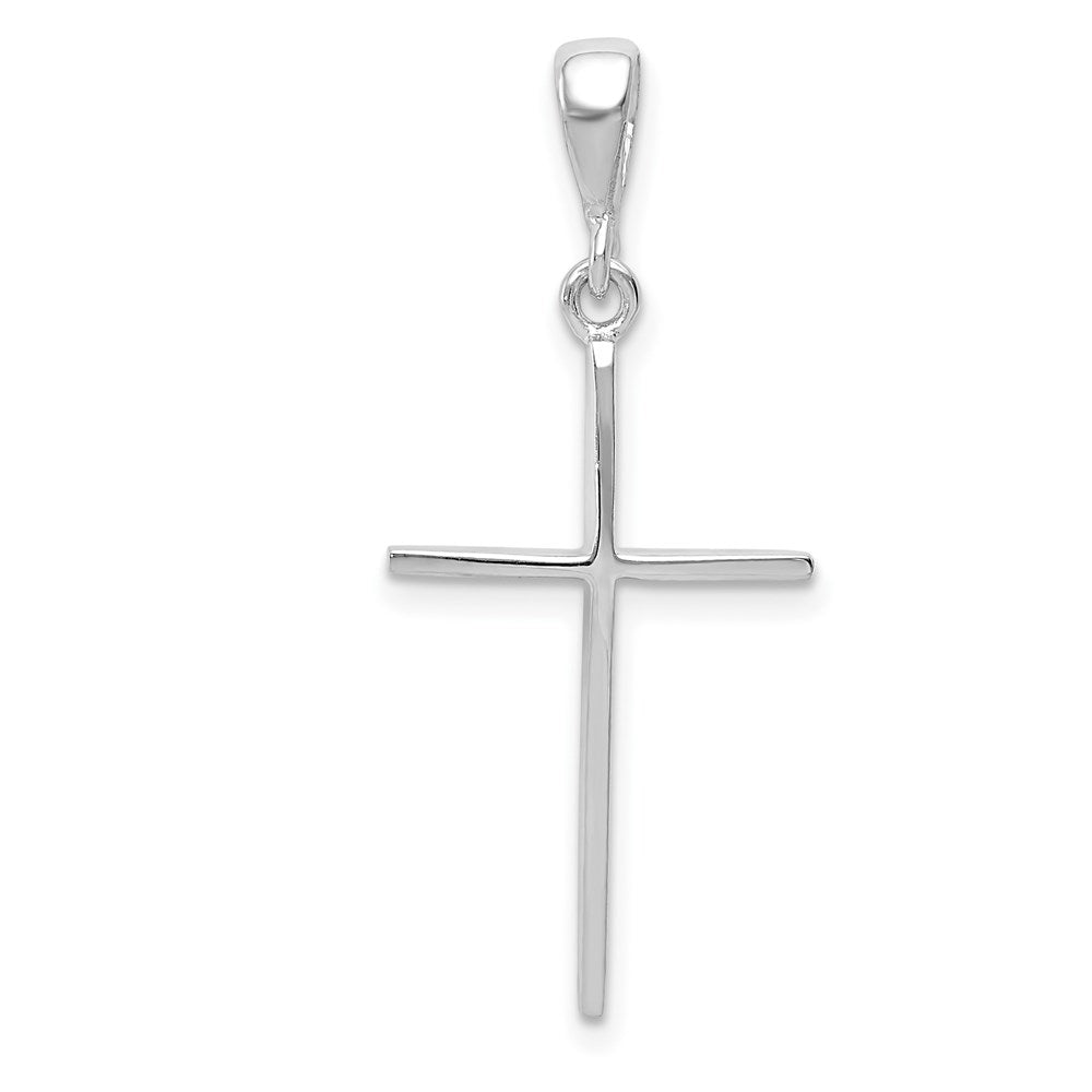 14K Weißgold Kreuz Anhänger