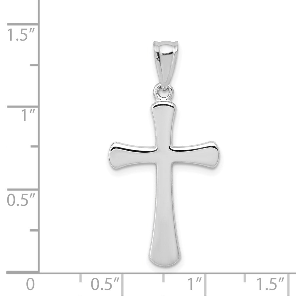14K Weißgold Hohl Kreuz Anhänger