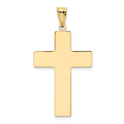 14K Gelbgold Hohl Kreuz Anhänger