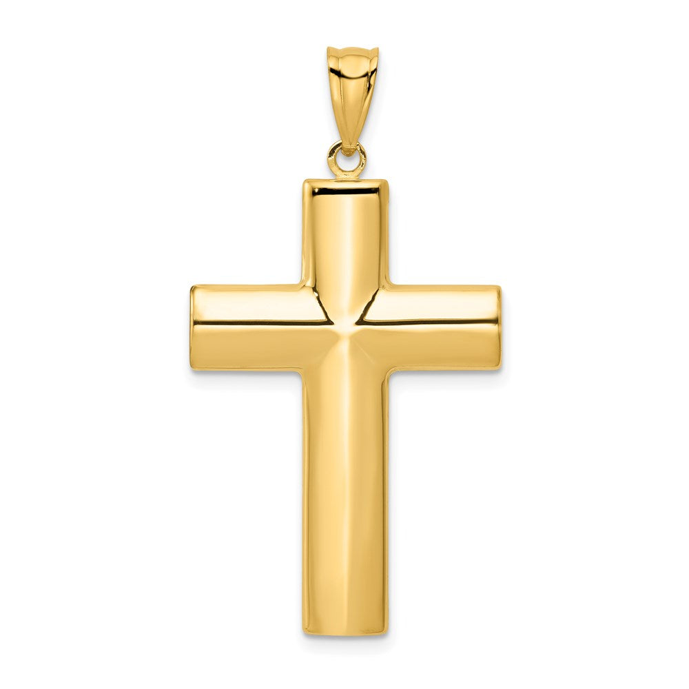 14K Gelbgold Hohl Kreuz Anhänger