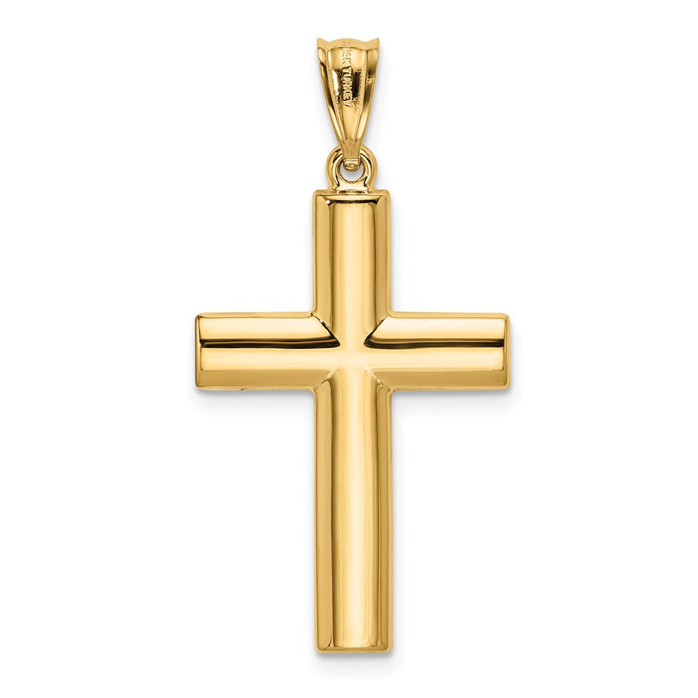 14K Gelbgold Hohl Kreuz Anhänger