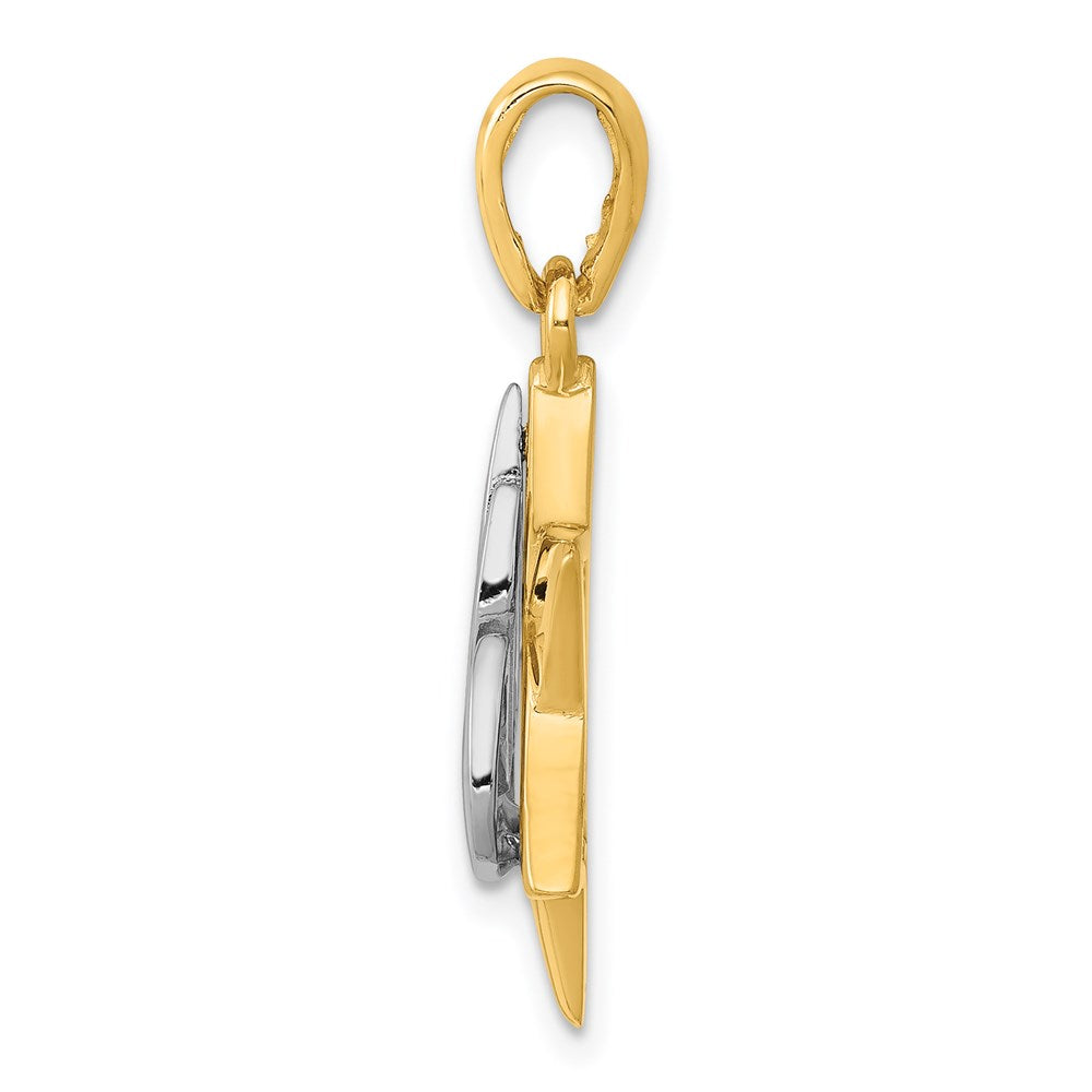 14K Bicolor Gold Davidstern-Anhänger
