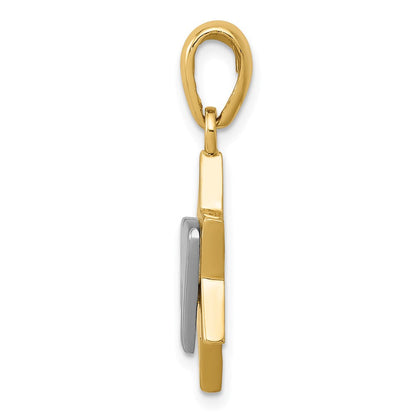 14K Bicolorgold Chai-Anhänger mit Davidstern