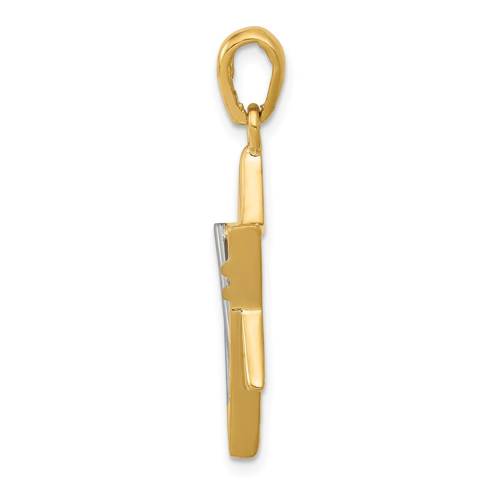 14K Bicolor Gold Davidstern-Anhänger
