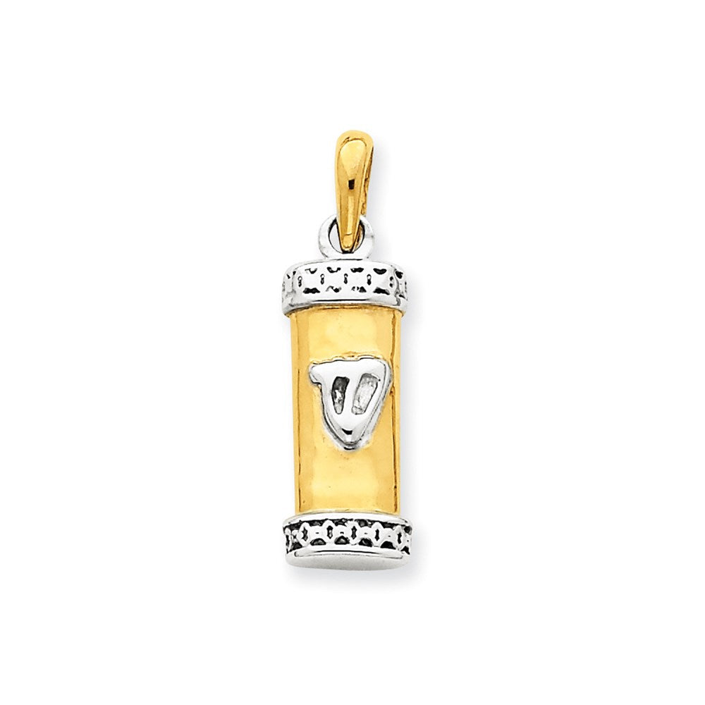 14K Bicolor-Gold Mesusa-Anhänger