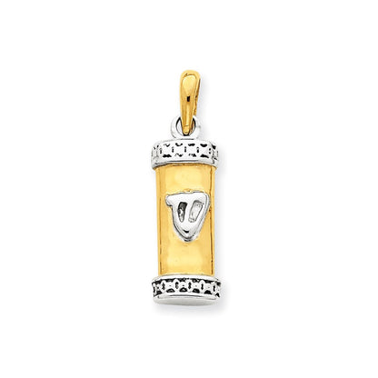 14K Bicolor-Gold Mesusa-Anhänger