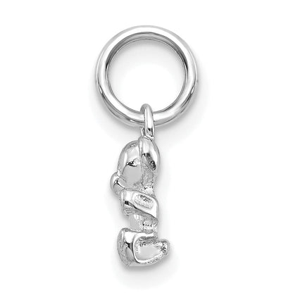 14K Weißgold Teddy Bär Charm