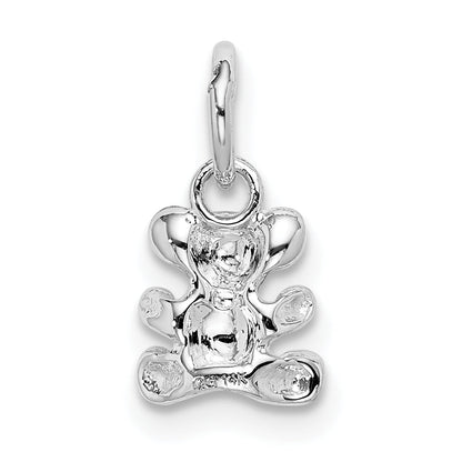 14K Weißgold Teddy Bär Charm
