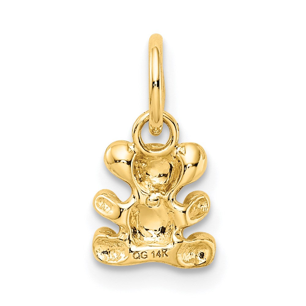 14K Gelbgold Poliert Teddy Bär Charm