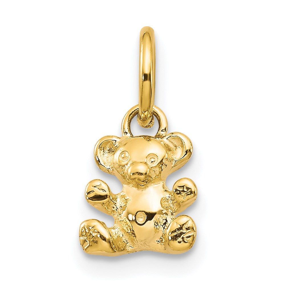 14K Gelbgold Poliert Teddy Bär Charm