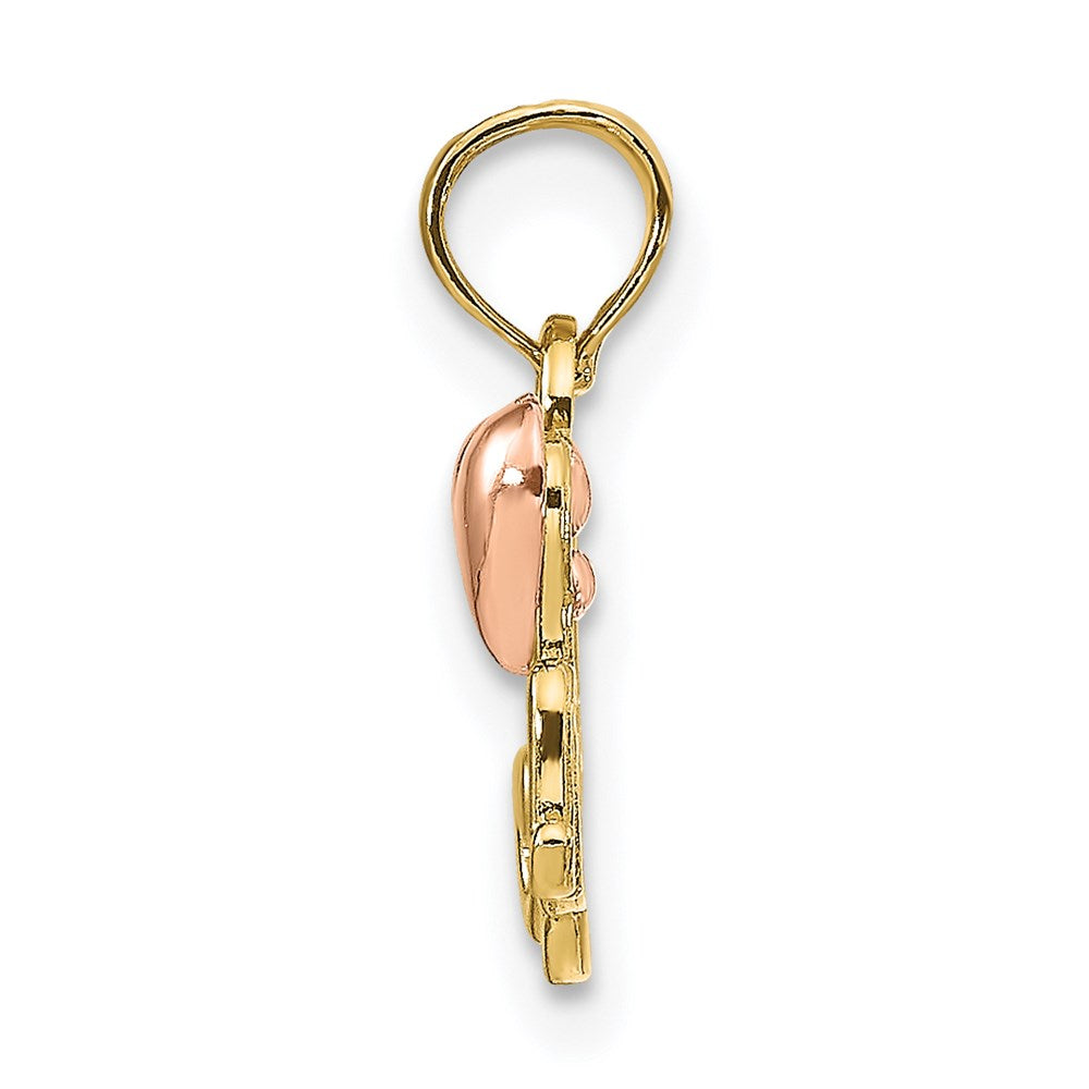 14K Bicolor Mama mit Herz Anhänger