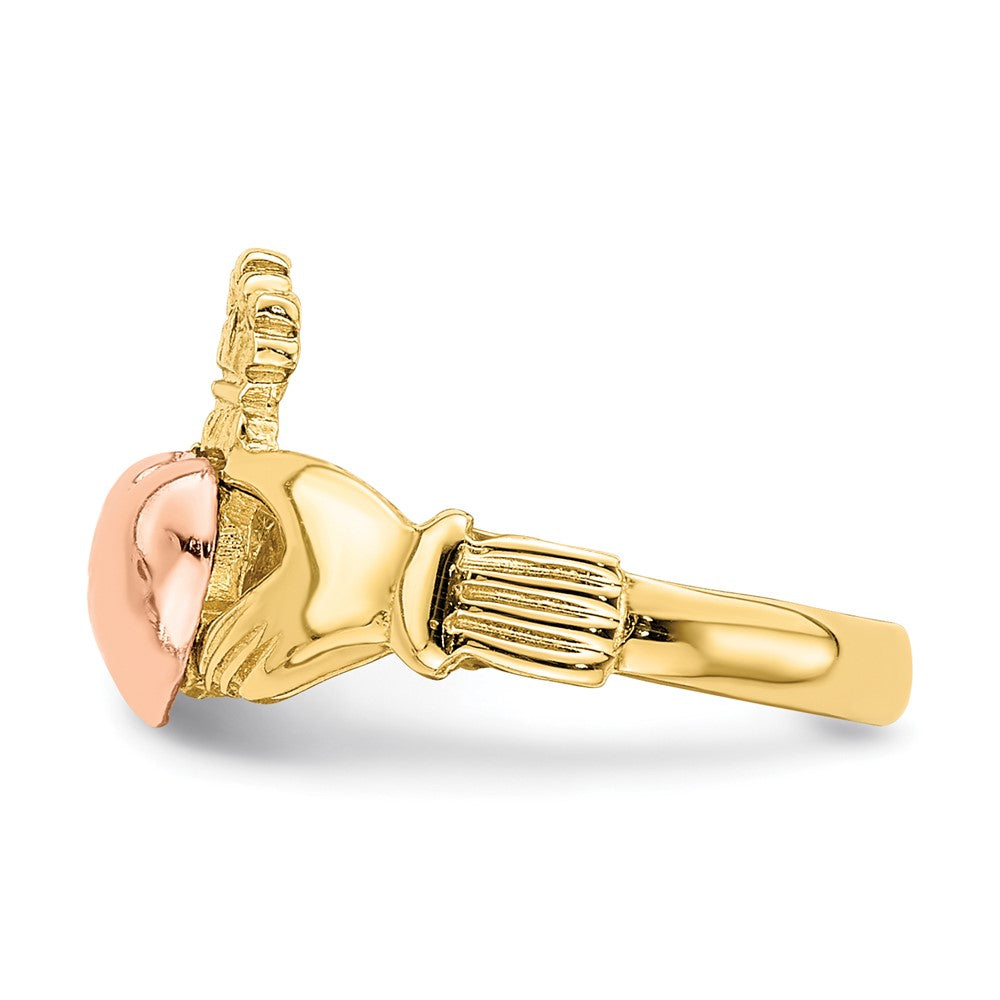 14K Bicolor Baby Claddagh Ring