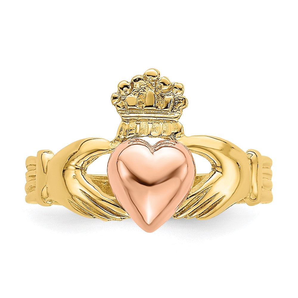 14K Bicolor Baby Claddagh Ring
