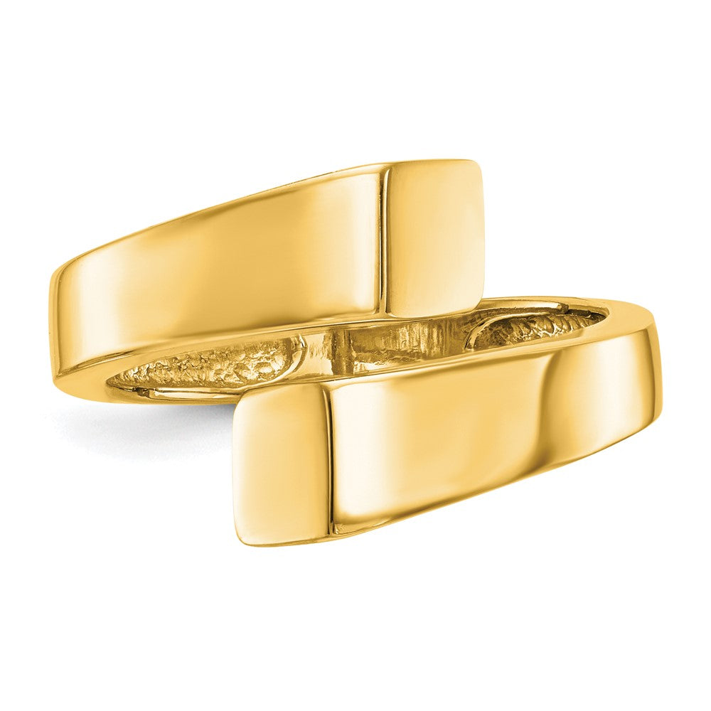 14K Gelbgold Ring mit überlappendem quadratischem Design