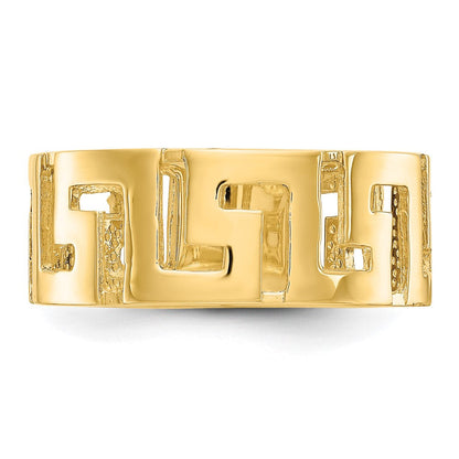 14K Gelbgold Ring mit Griechischem-Mäander-Muster