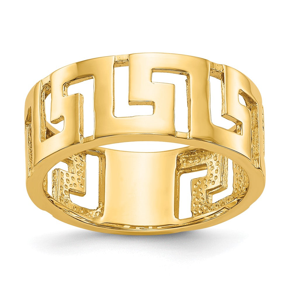 14K Gelbgold Ring mit Griechischem-Mäander-Muster