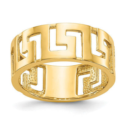 14K Gelbgold Ring mit Griechischem-Mäander-Muster