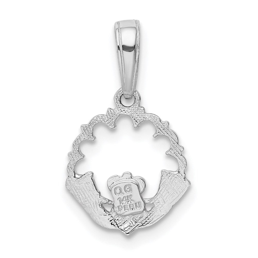 14K Gelbgold Poliert Claddagh Anhänger