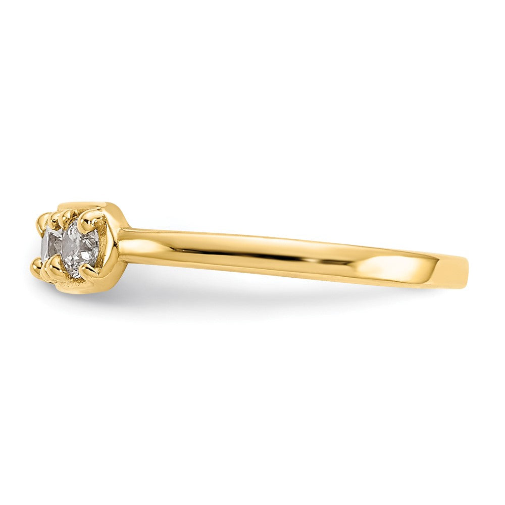 14K Gelbgold Zirkonia Zehenring