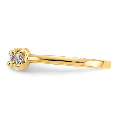 14K Gelbgold Zirkonia Zehenring