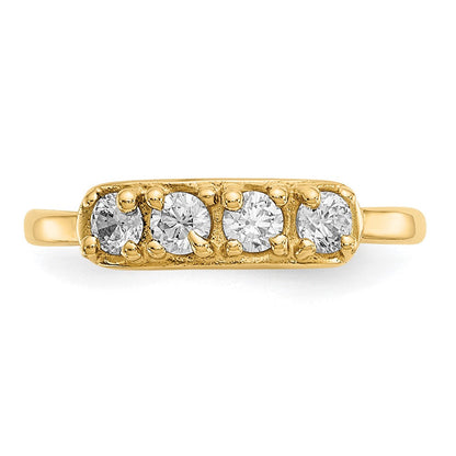 14K Gelbgold Zirkonia Zehenring