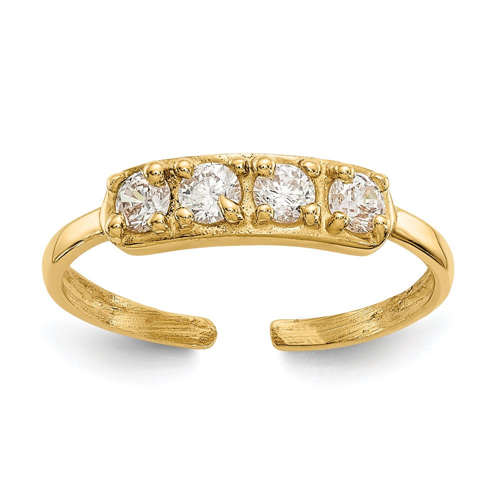 14K Gelbgold Zirkonia Zehenring
