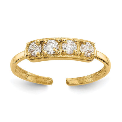 14K Gelbgold Zirkonia Zehenring