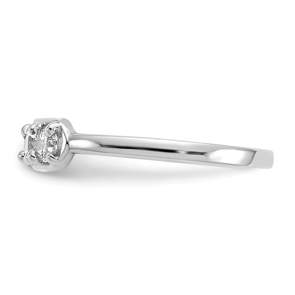 14K Weißgold Zirkonia Zehenring
