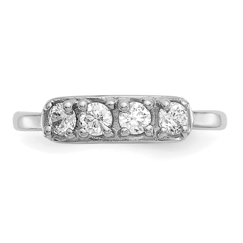 14K Weißgold Zirkonia Zehenring